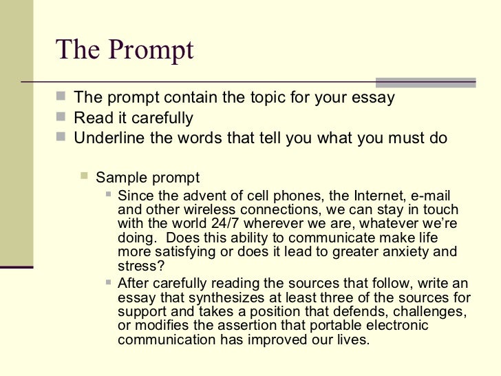 how to write a synthesis essay prompt