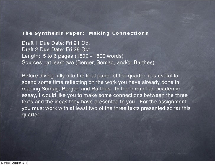 Synthesis reaction essay