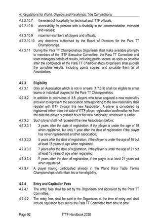 ITTF Rules 2020