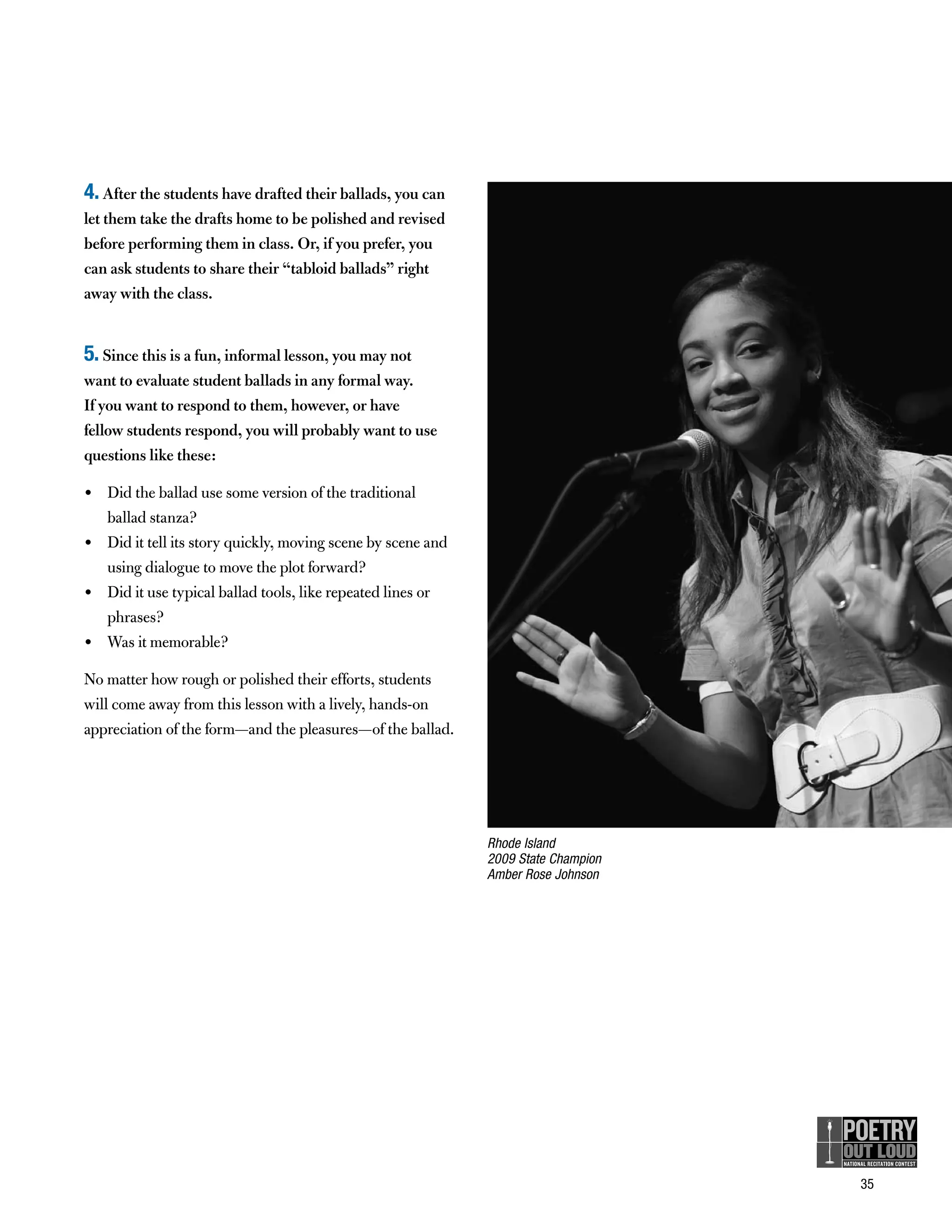 The tabloid ballad lesson | PDF