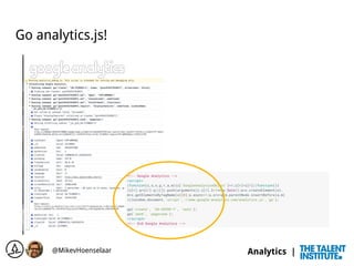 Analytics |
Go analytics.js!
@MikevHoenselaar
 