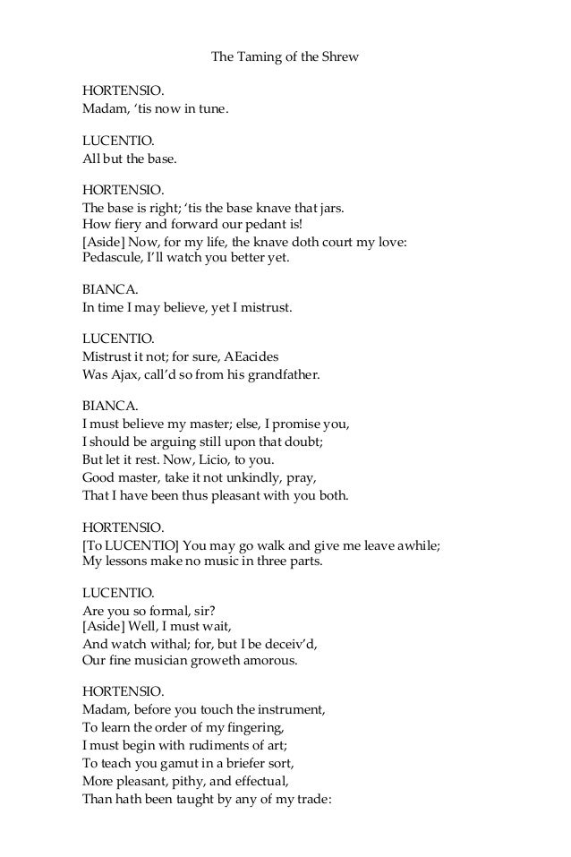 the taming of the shrew by william shakespeare essay Essay by m80thrasher, high school, 10th grade, a+, january 2005 in the play taming of the shrew by william shakespeare, katherine was tamed by her. the taming of the shrew by william shakespeare essay Essay by m80thrasher, high school, 10th grade, a+, january 2005 in the play taming of the shrew by william shakespeare, katherine was tamed by her.