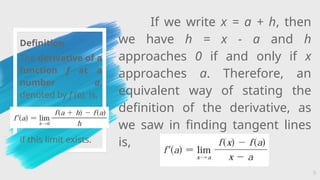 Tangential Approach The Tangent Line and Derivative2648j3y4.pptx