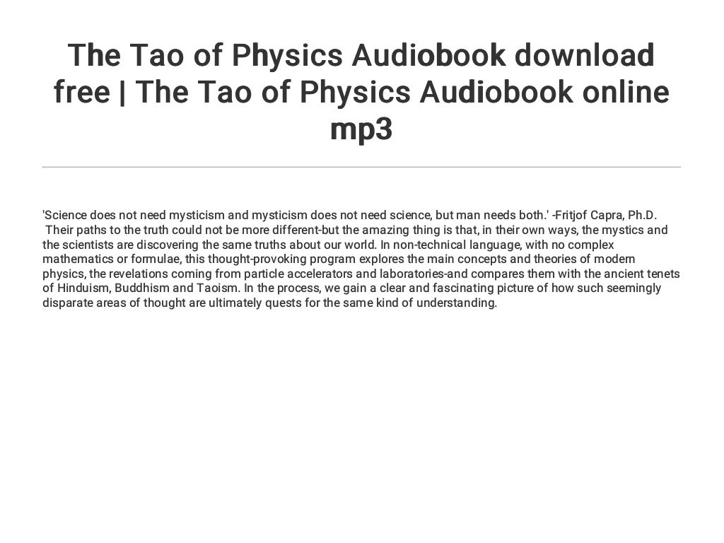 the tao of physics