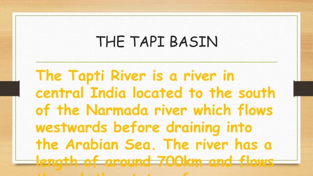 The tapi basin | PPTX | Geography | Science