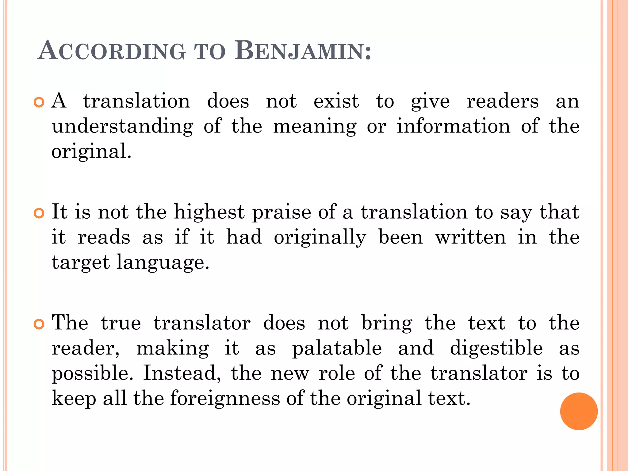 The Task of the Translator | PDF
