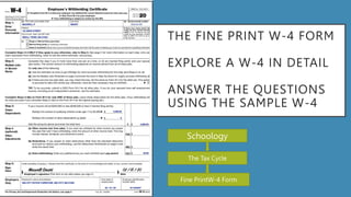 The Tax Cycle - W-4 Form.pptx