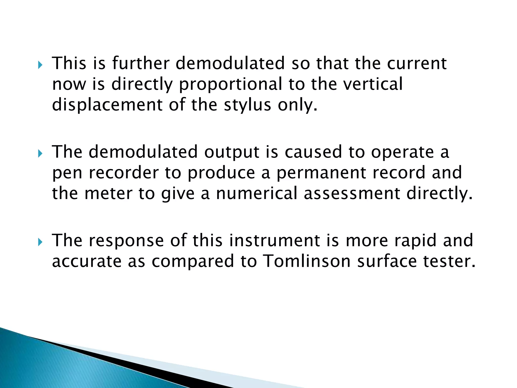 The taylor hobson talysurf surface roughness tester PPT