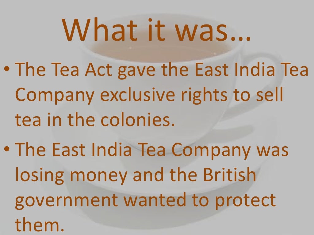 The tea act
