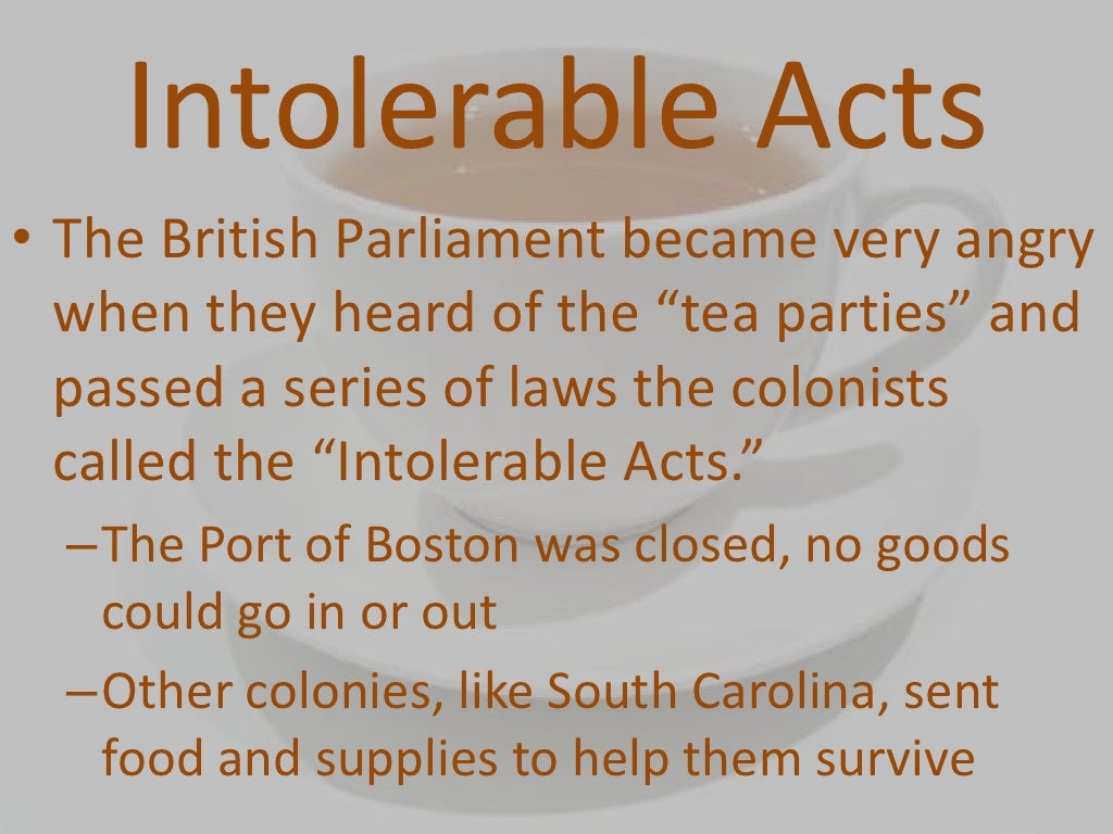 The tea act
