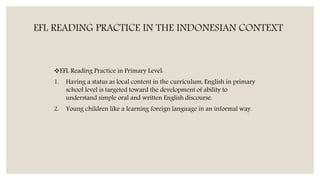 The teaching of efl reading | PPTX