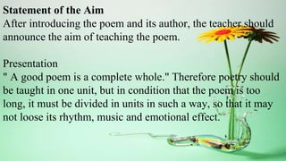 The teaching of English Poetry .pptx