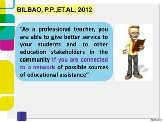 The Teaching Profession - Linkages & Networking with Organizations