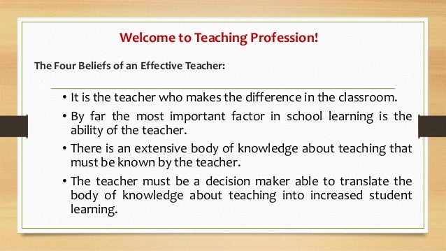 the teaching profession teaching profession
