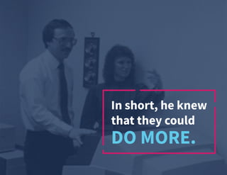 © 2019 TEAM Software | v. 2.1 | Last Updated: 9.2019
In short, he knew
that they could
DO MORE.
 