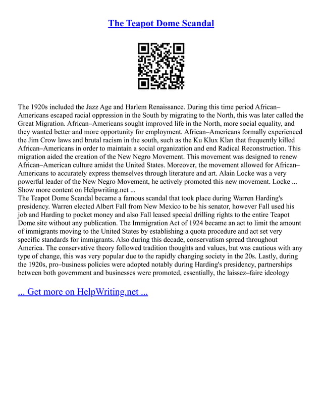 The Teapot Dome Scandal | PDF
