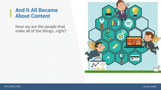 IPULLRANK.COM @ IPULLRANK
And It All Became
About Content
Now we are the people that
make all of the things…right?
 