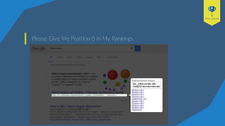 Please Give Me Position 0 in My Rankings
 