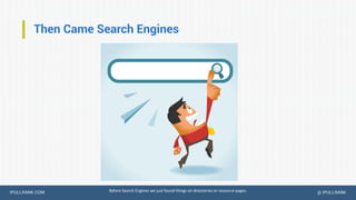 IPULLRANK.COM @ IPULLRANK
Then Came Search Engines
Before Search Engines we just found things on directories or resource pages.
 