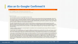 IPULLRANK.COM @ IPULLRANK
Also an Ex-Googler Confirmed It
A former Google developer said the headless crawling was his primary project from 2006 – 2010.
 
