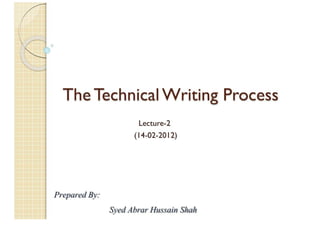 The Technical Writing Process