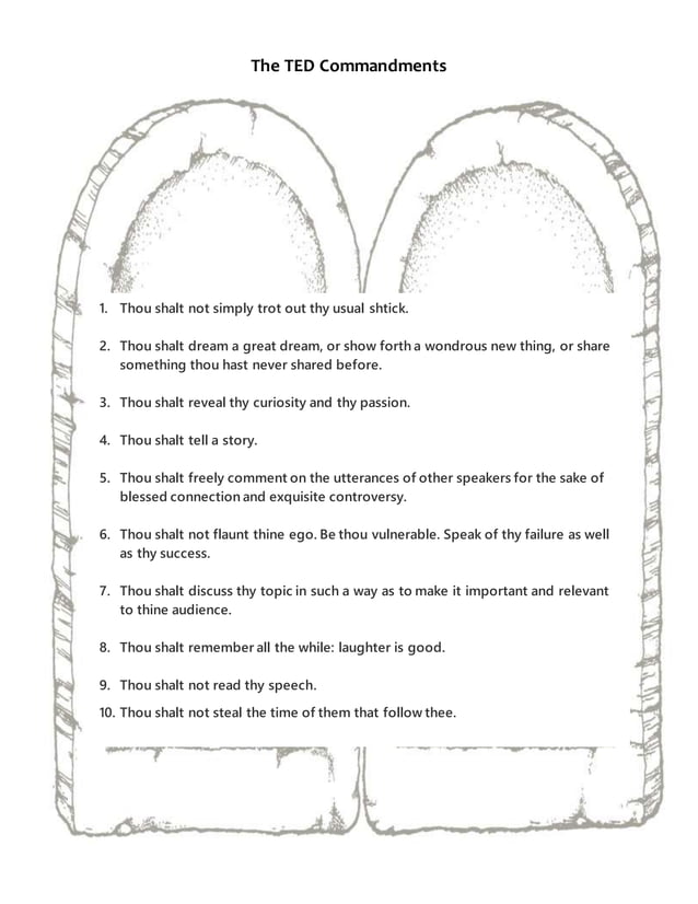 The ted commandments | PDF | Free Download