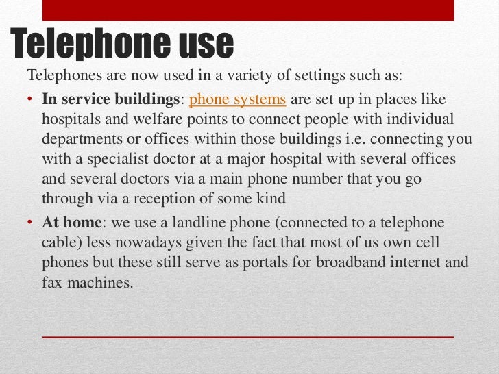 The telephone explained