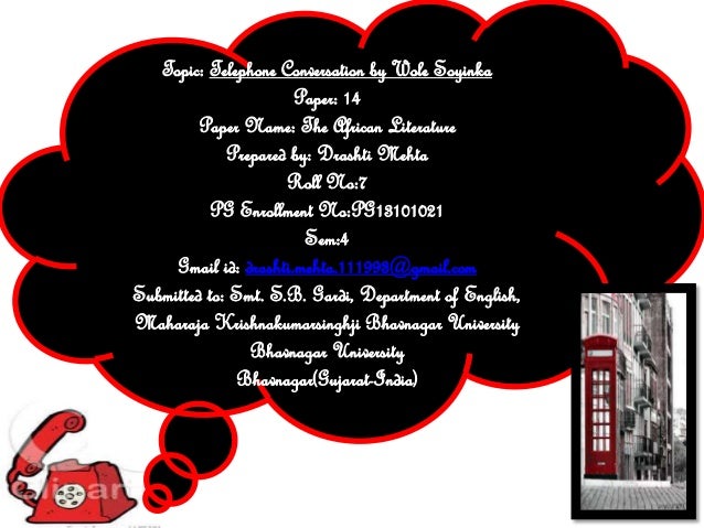 Telephone conversation essay wole soyinka