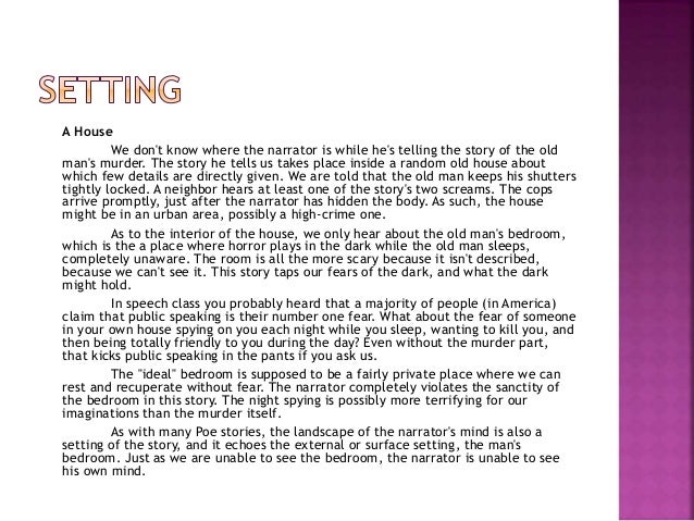 Essay on edgar allan poe the tell tale heart genre