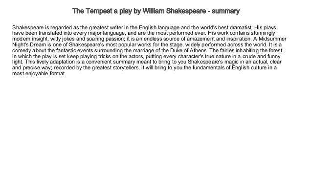 The Tempest a play by William Shakespeare - summary Audiobook Free