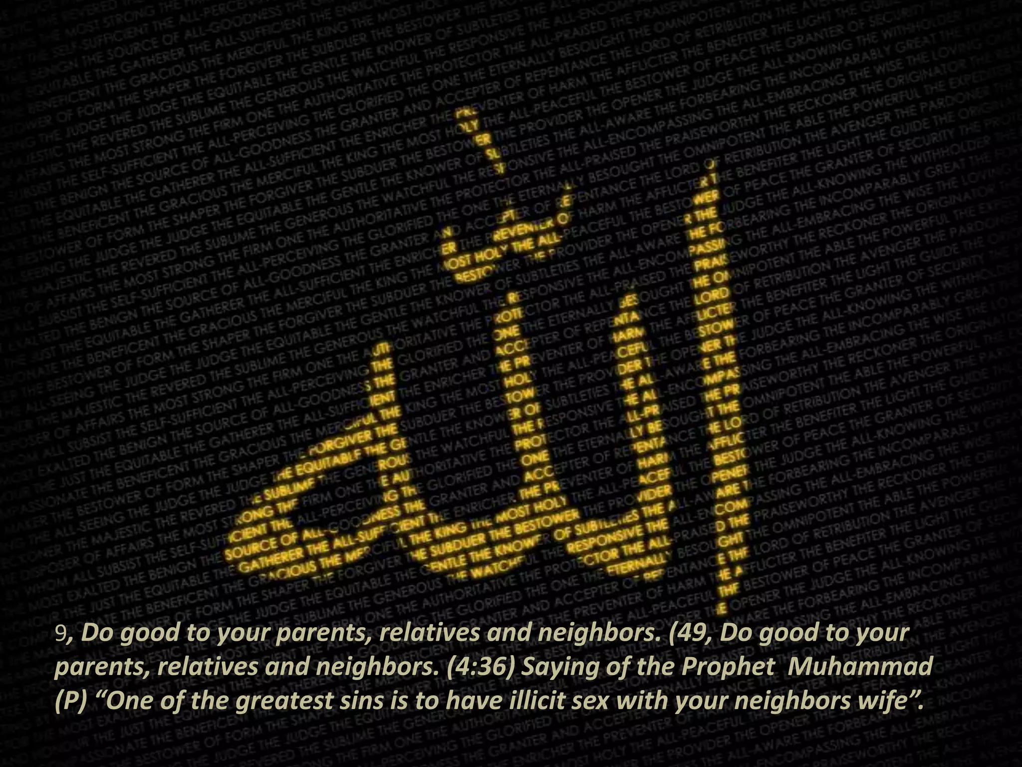 The Ten Commandments in Islam PPT