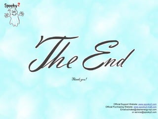 Official Support Website: www.spooky2.com
Official Purchasing Website: www.spooky2-mall.com
Email:echolee@cleanenergy-npt.com
or service@spooky2.com
Thank you!
 