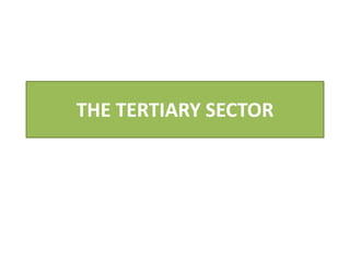 THE TERTIARY SECTOR
 