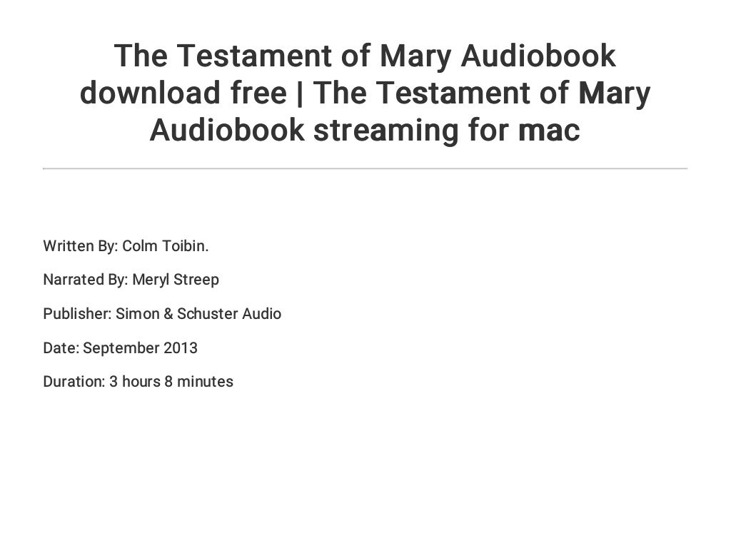 the testament of mary audiobook the testament of mary audiobook