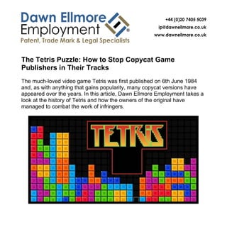The tetris puzzle, how to stop copycat game publishers in their tracks ...