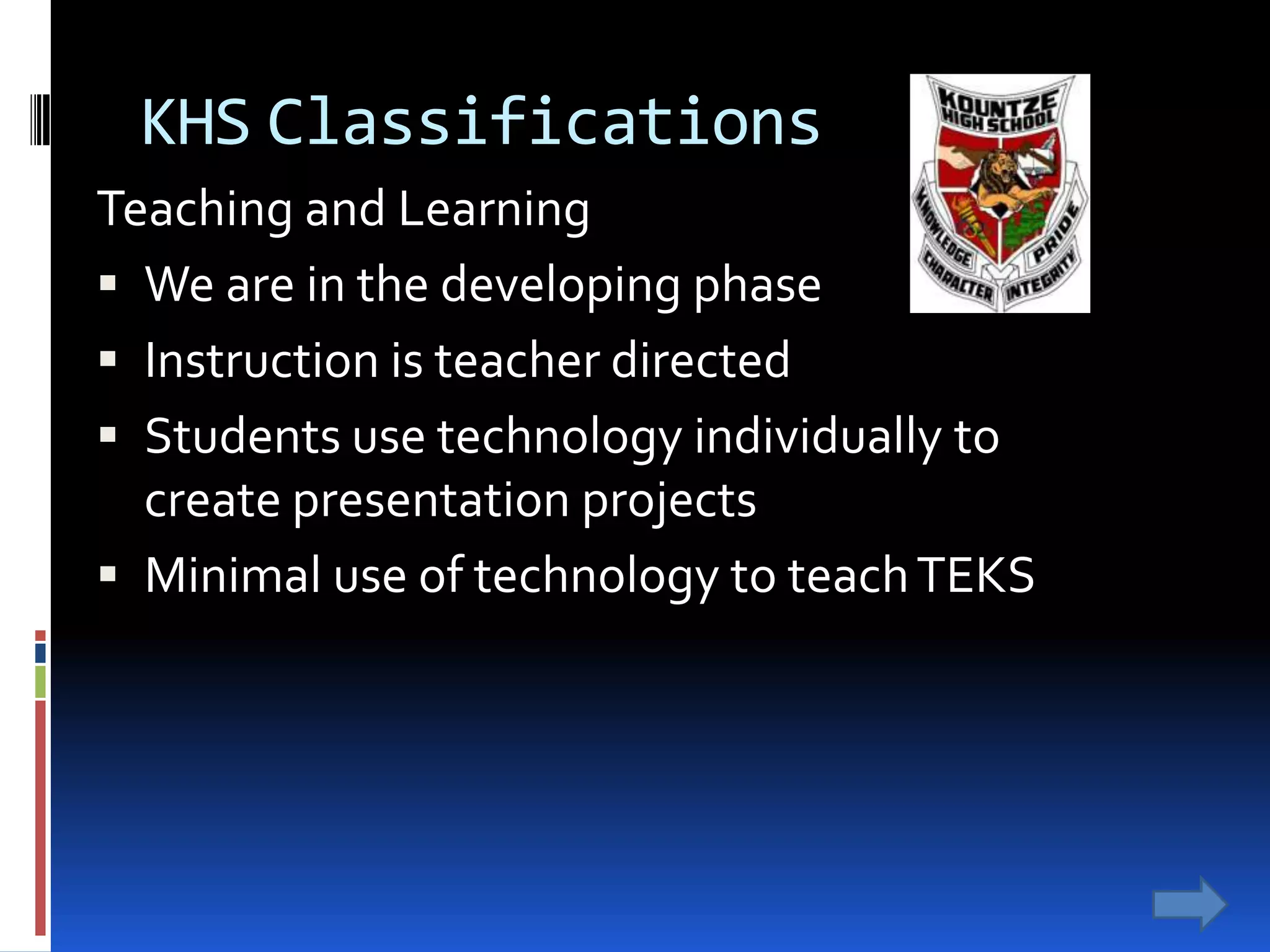 Infrastructure for TechnologyHow KHS Rated: