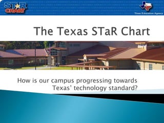 The Texas STaR Chart How is our campus progressing towards Texas’ technology standard? 