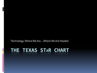The Texas Star chart Technology: Where We Are….Where We Are Headed 