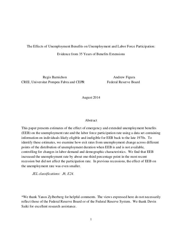 detrimental effects of extended unemployment compensation essay Extending emergency unemployment benefits would raise economic output and employment in 2014 relative to what would occur under current law, cbo estimates this letter responds to a request for an analysis of how extending the emergency unemployment compensation (euc) program and other related . detrimental effects of extended unemployment compensation essay Extending emergency unemployment benefits would raise economic output and employment in 2014 relative to what would occur under current law, cbo estimates this letter responds to a request for an analysis of how extending the emergency unemployment compensation (euc) program and other related .