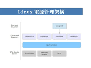 Linux 電源管理架構
 