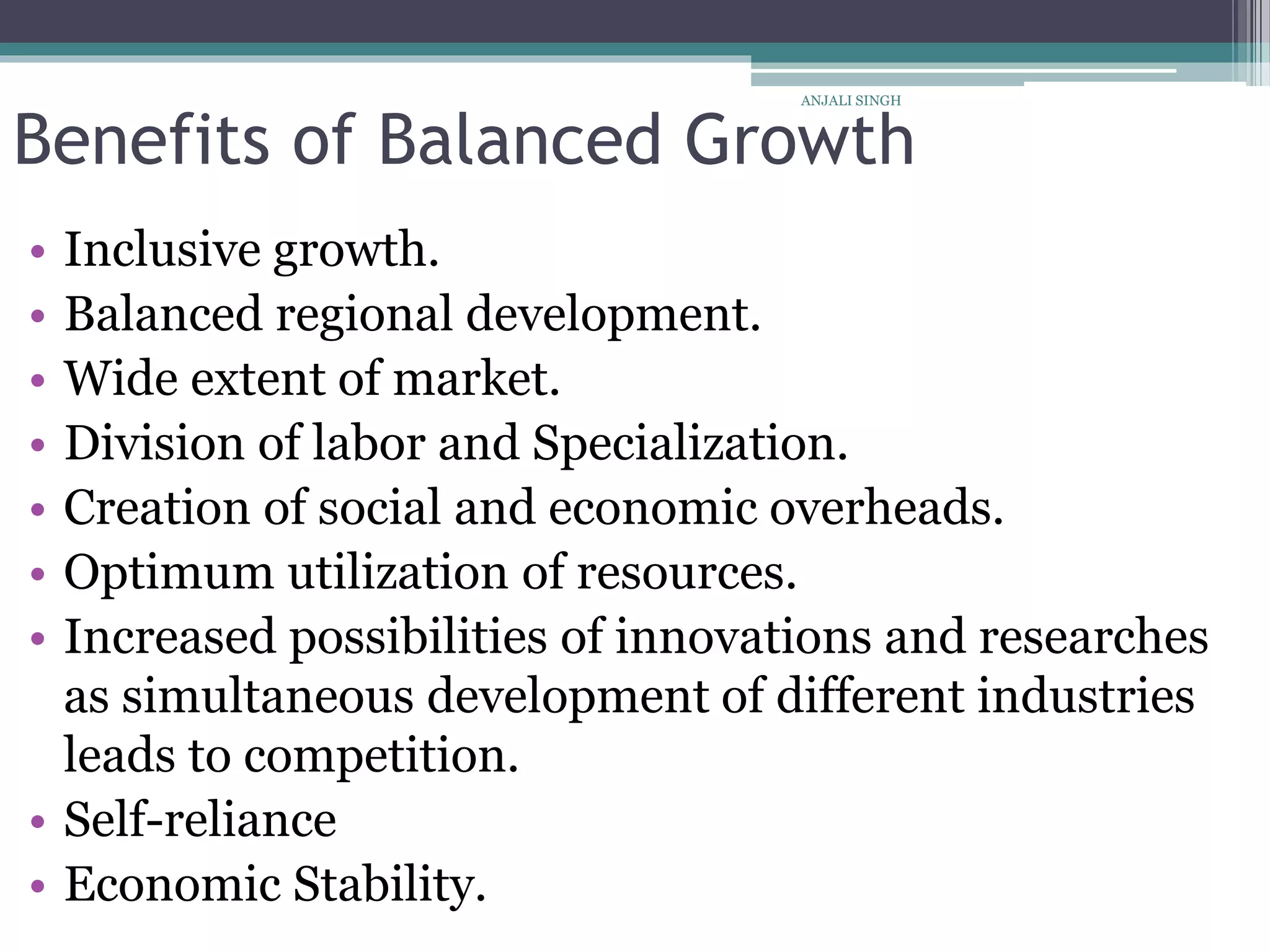 The theory of balanced growth | PPTX