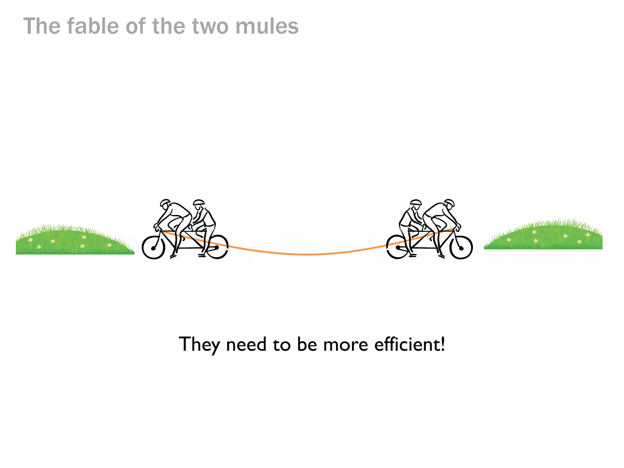 The fable of the two mules

They need to be more efficient!

 