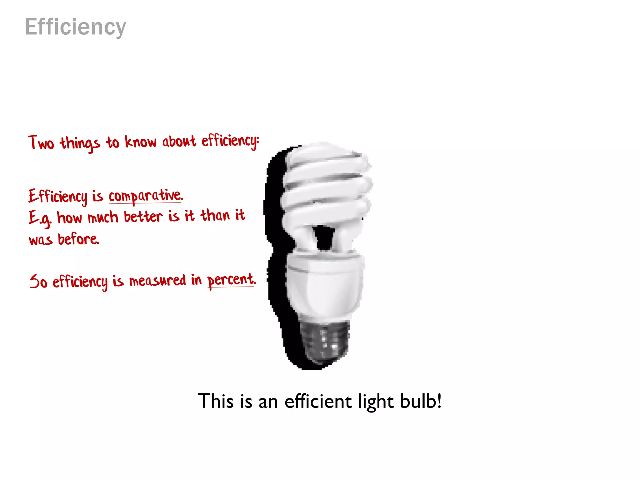 Efficiency

This is an efficient light bulb!

 