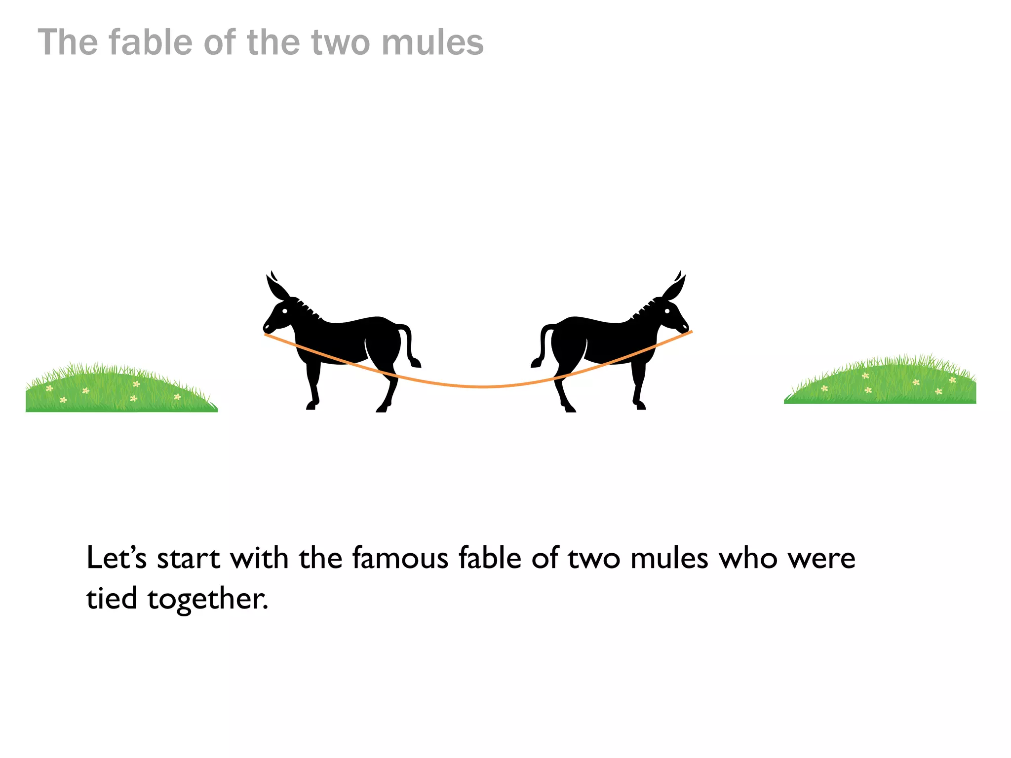 Part 1
The fable of the two mules

 