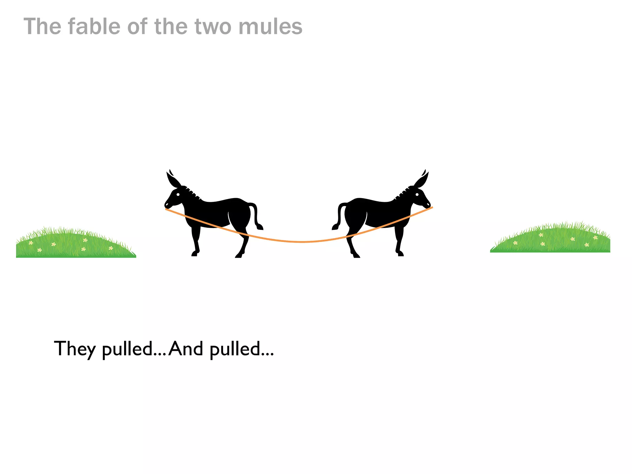 The fable of the two mules

They pulled... And pulled...

 