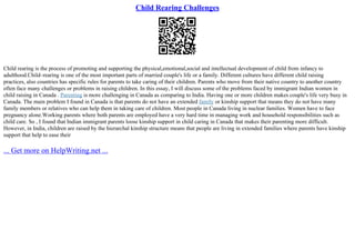 The Theory Of Child Rearing | PPT