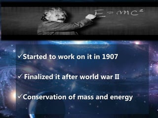 Presentation on the theory of relativity | PPTX