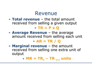 Tr Formula The Theory Of The Firm | PPT