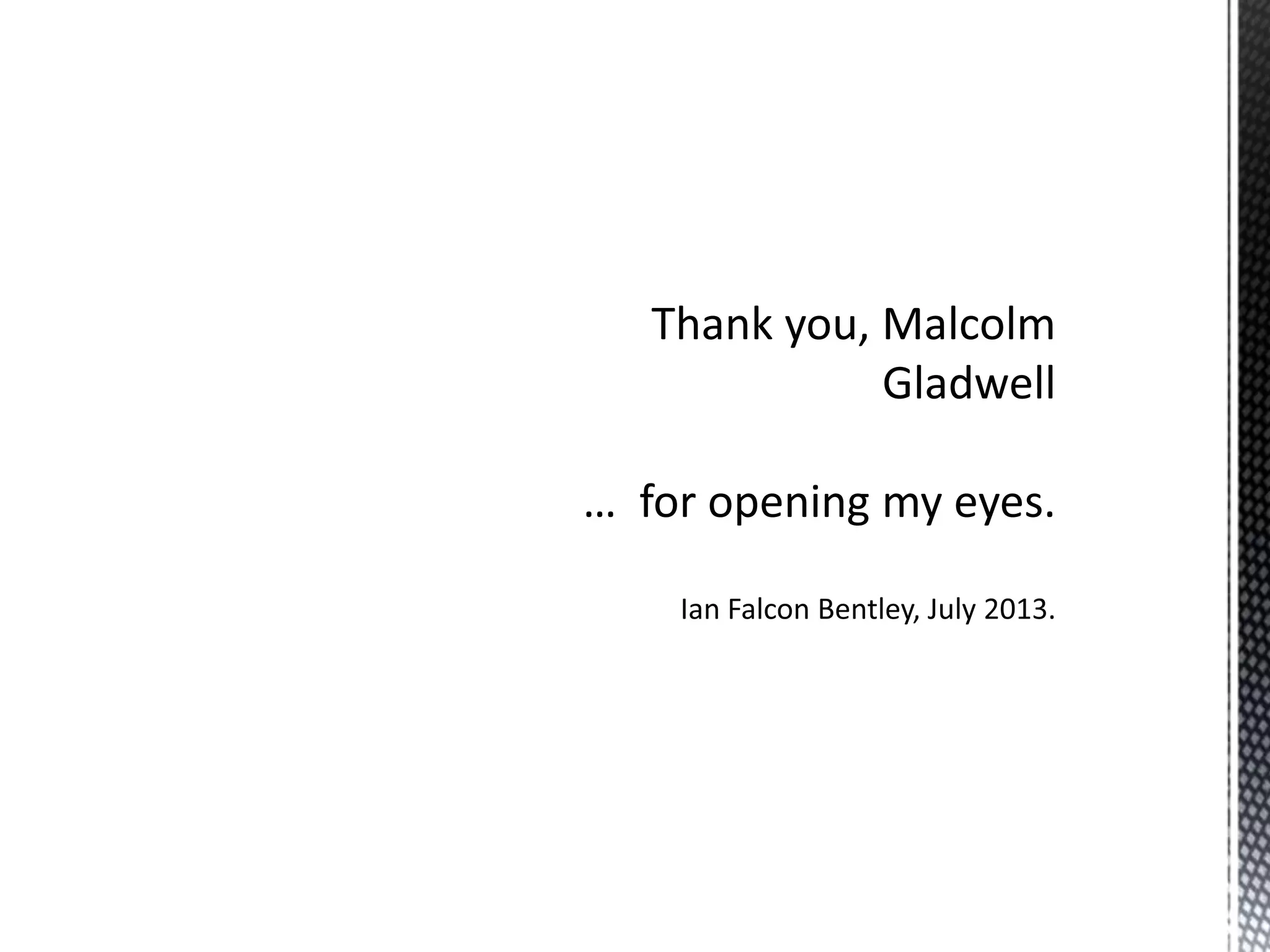 The theory of tipping points