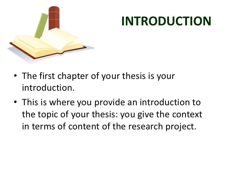 Parts of a graduate thesis